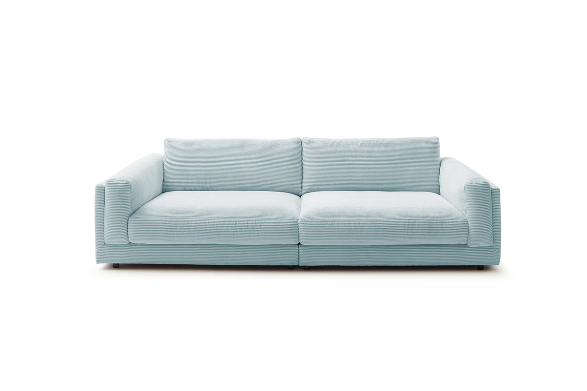 KAWOLA Big Sofa RAINA Cord hellblau