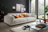 KAWOLA Big Sofa RAINA Cord steingrau, 294 x 150