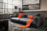 KAWOLA Big Sofa RAINA Leder anthrazit, 254 x 150
