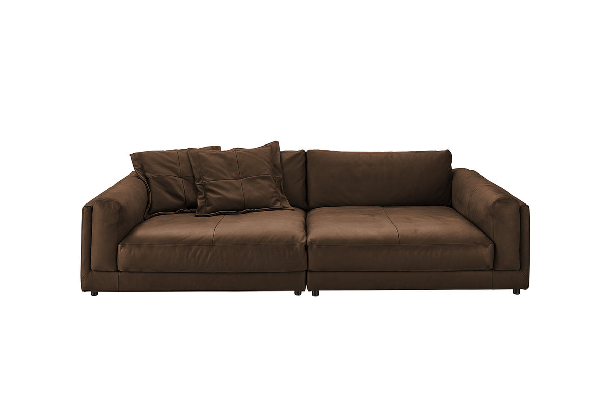 KAWOLA Big Sofa RAINA Leder braun