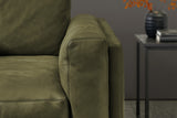 KAWOLA Big Sofa RAINA Leder olivgrün