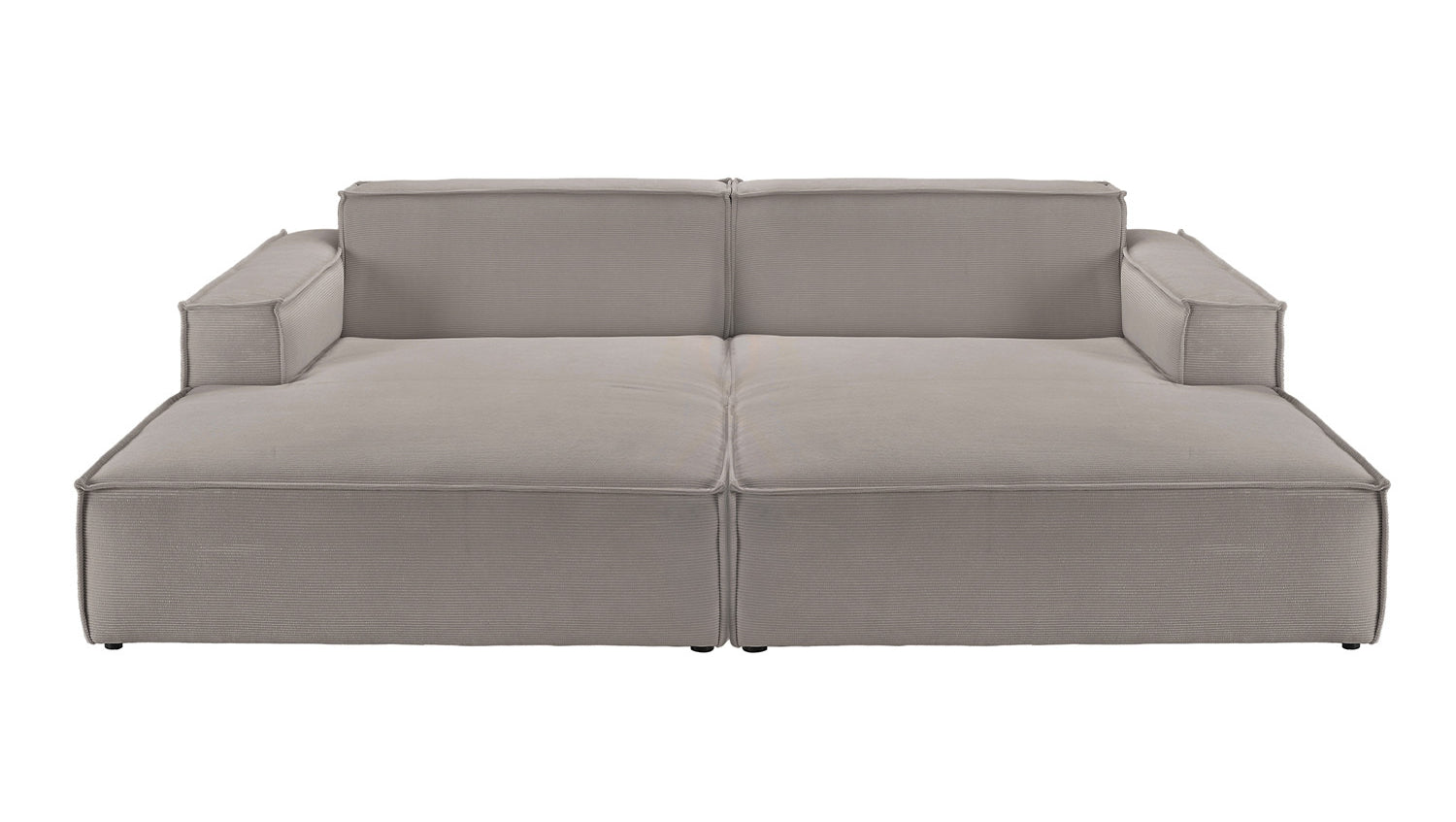KAWOLA Big Sofa SAMU Feincord grau