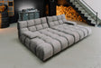 KAWOLA Big Sofa VIVIEN Velvet stone