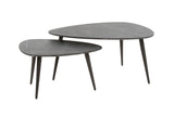 KAWOLA Couchtisch PARANA Set 2-tlg. Holz schwarz dreieckig