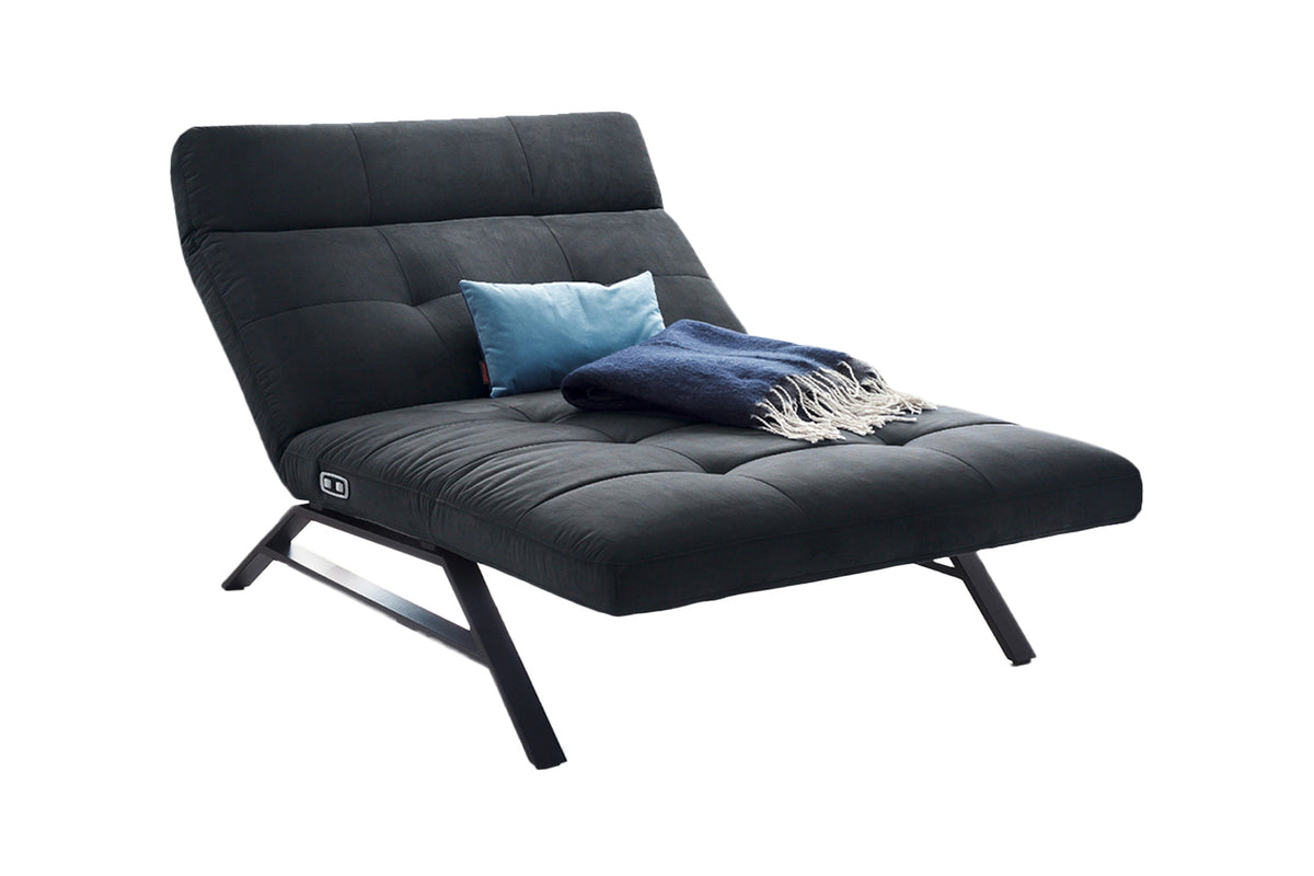 KAWOLA Doppelliege AMERIVA Relaxliege Maxi Velvet schwarz