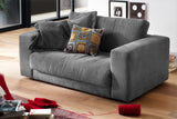 KAWOLA Doppelsessel MADELINE Loveseat Cord grau