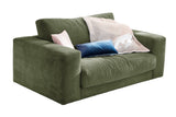 KAWOLA Doppelsessel MADELINE Loveseat Cord olivgrün