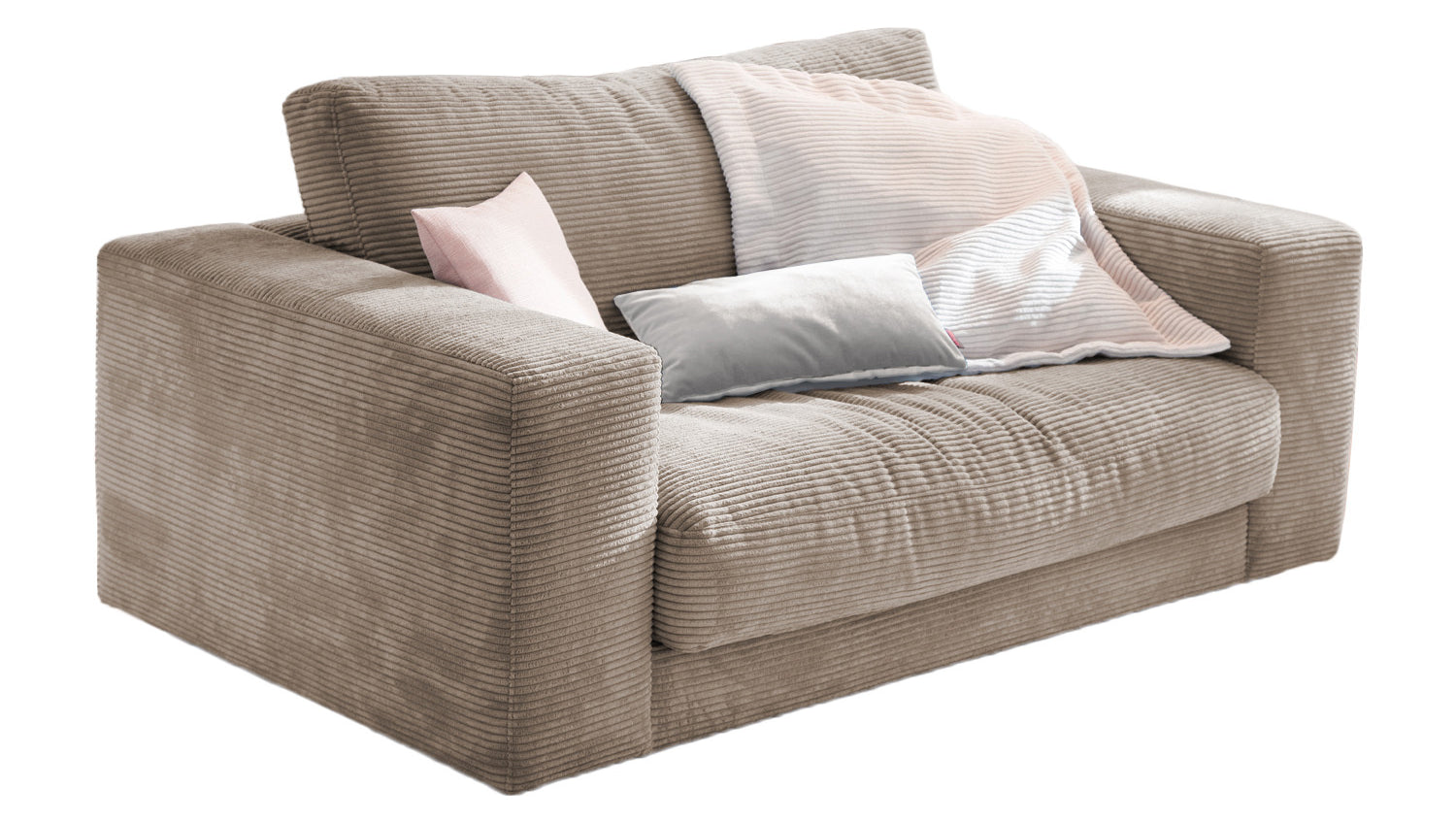 KAWOLA Doppelsessel MADELINE Loveseat Cord taupe