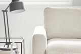KAWOLA Ecksofa CARA Sofa Cord cremeweiß