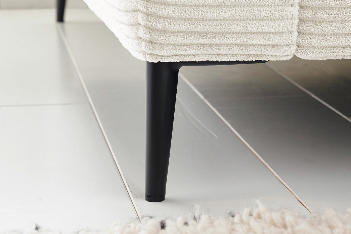 KAWOLA Ecksofa CARA Sofa Cord cremeweiß