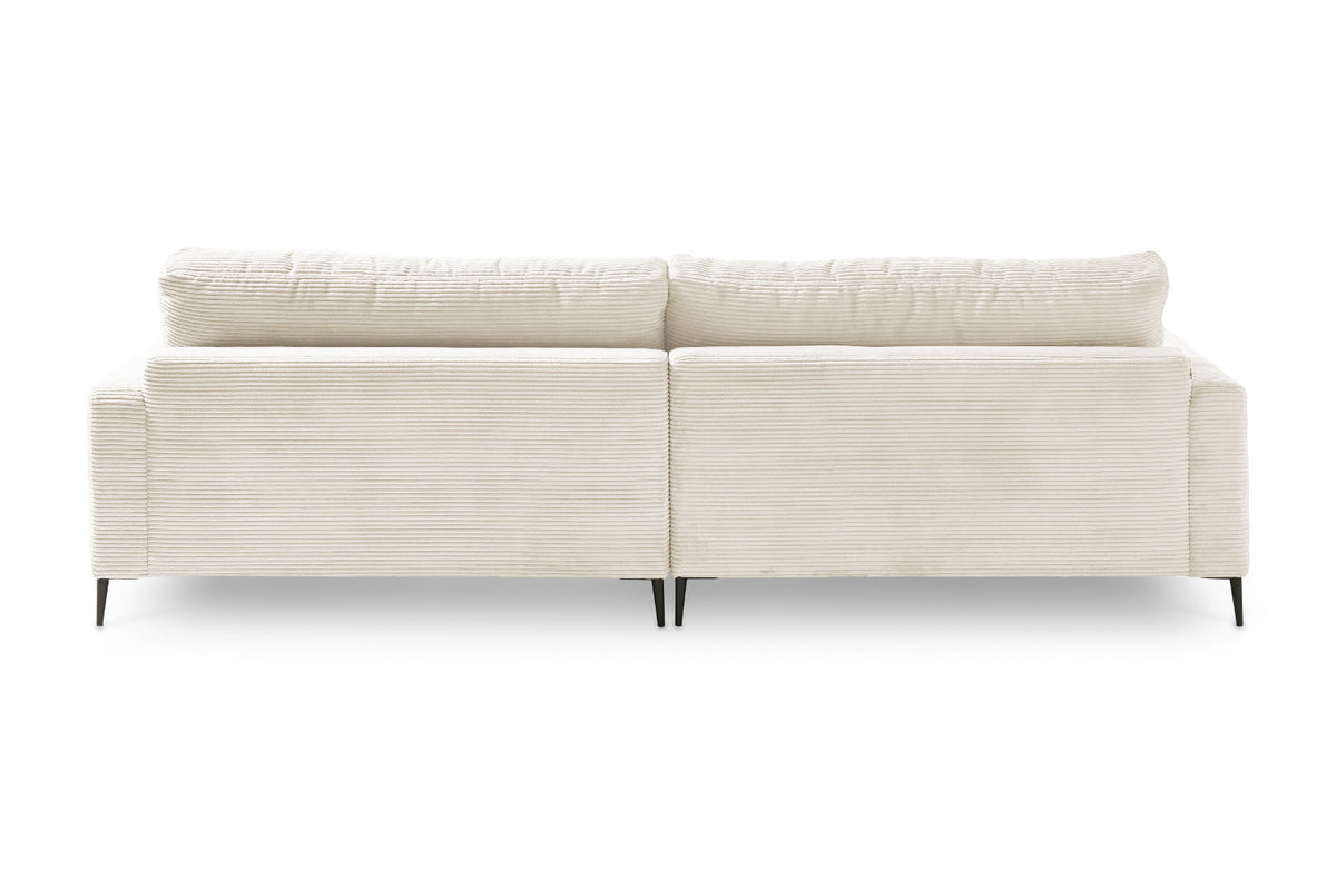 KAWOLA Ecksofa CARA Sofa Cord cremeweiß