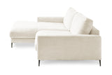 KAWOLA Ecksofa CARA Sofa Cord cremeweiß