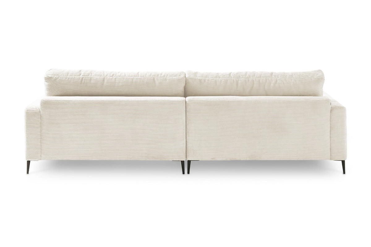 KAWOLA Ecksofa CARA Sofa Cord cremeweiß