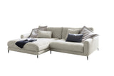 KAWOLA Ecksofa CARA Sofa Cord cremeweiß