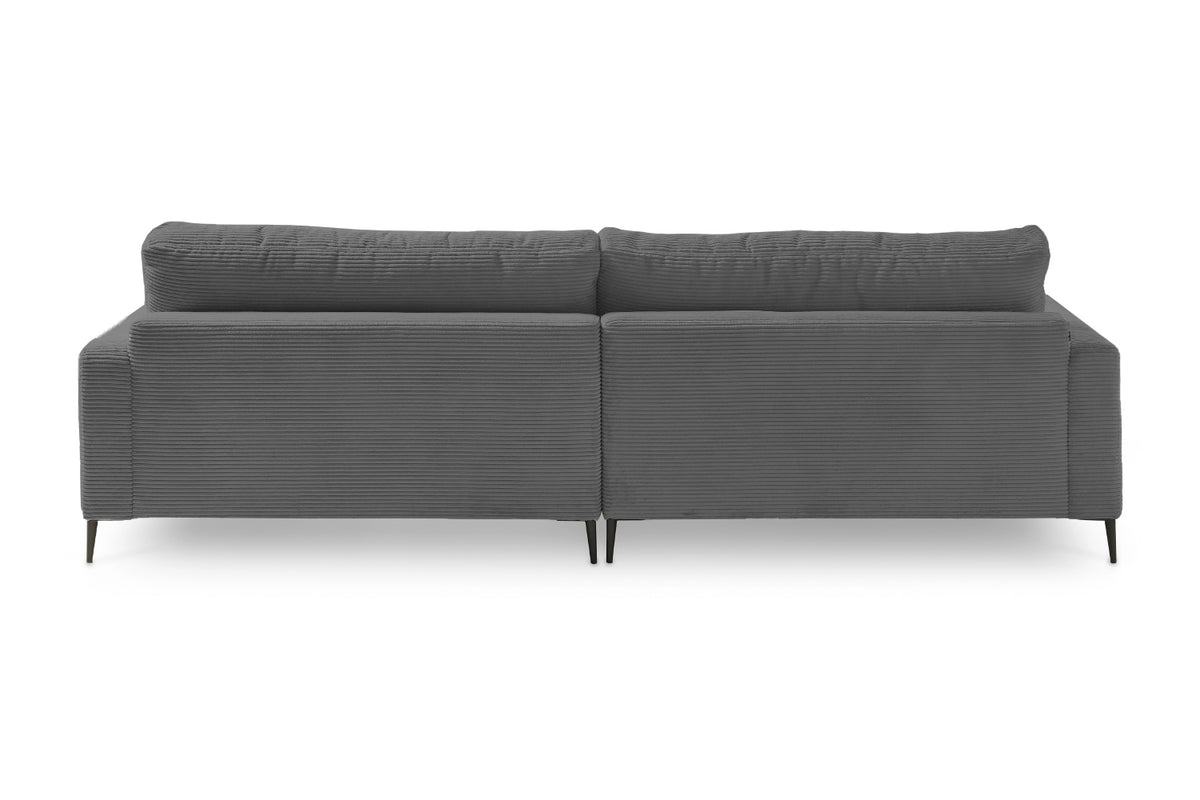 KAWOLA Ecksofa CARA Sofa Cord grau