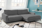 KAWOLA Ecksofa CARA Sofa Cord grau