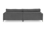 KAWOLA Ecksofa CARA Sofa Cord grau