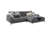 KAWOLA Ecksofa CARA Sofa Cord grau