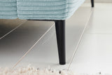 KAWOLA Ecksofa CARA Sofa Cord hellblau