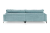 KAWOLA Ecksofa CARA Sofa Cord hellblau