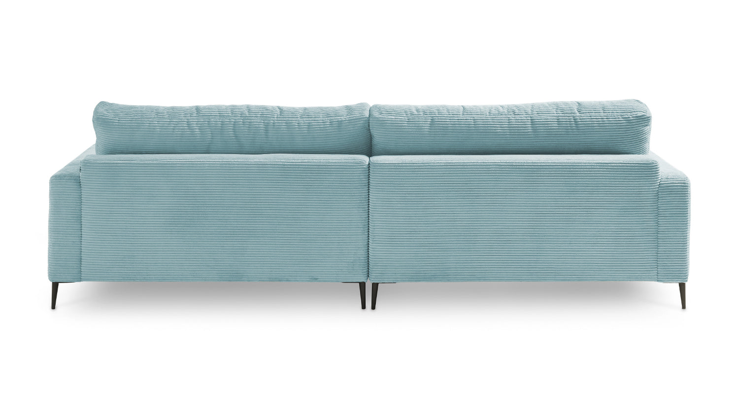KAWOLA Ecksofa CARA Sofa Cord hellblau