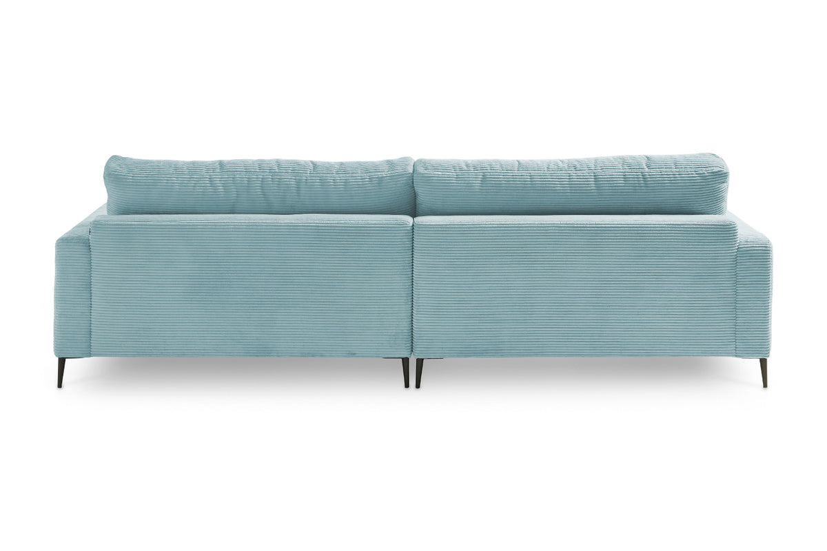 KAWOLA Ecksofa CARA Sofa Cord hellblau