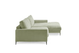 KAWOLA Ecksofa CARA Sofa Cord olivgrün