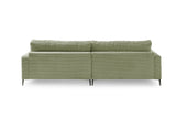 KAWOLA Ecksofa CARA Sofa Cord olivgrün
