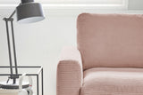 KAWOLA Ecksofa CARA Sofa Cord rosa