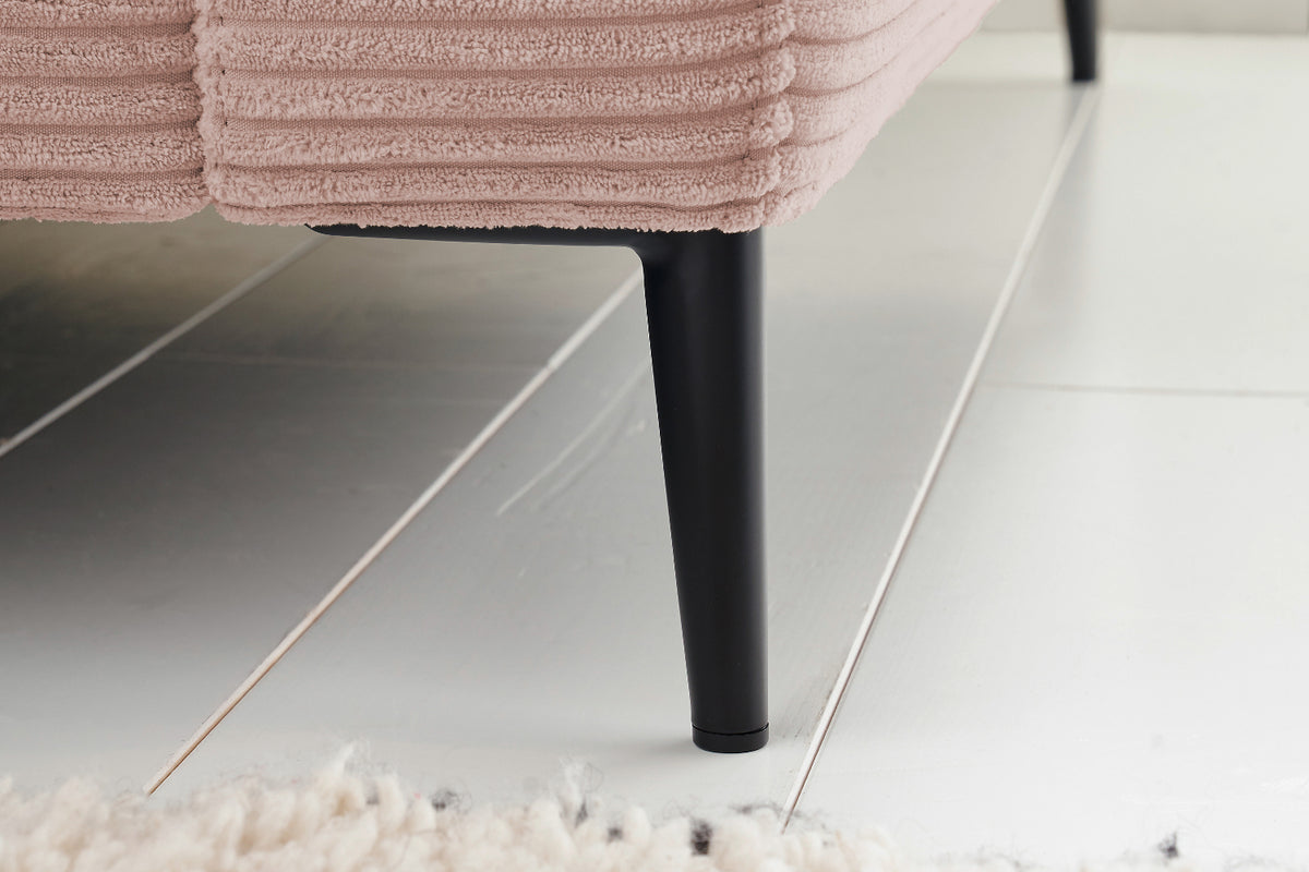 KAWOLA Ecksofa CARA Sofa Cord rosa