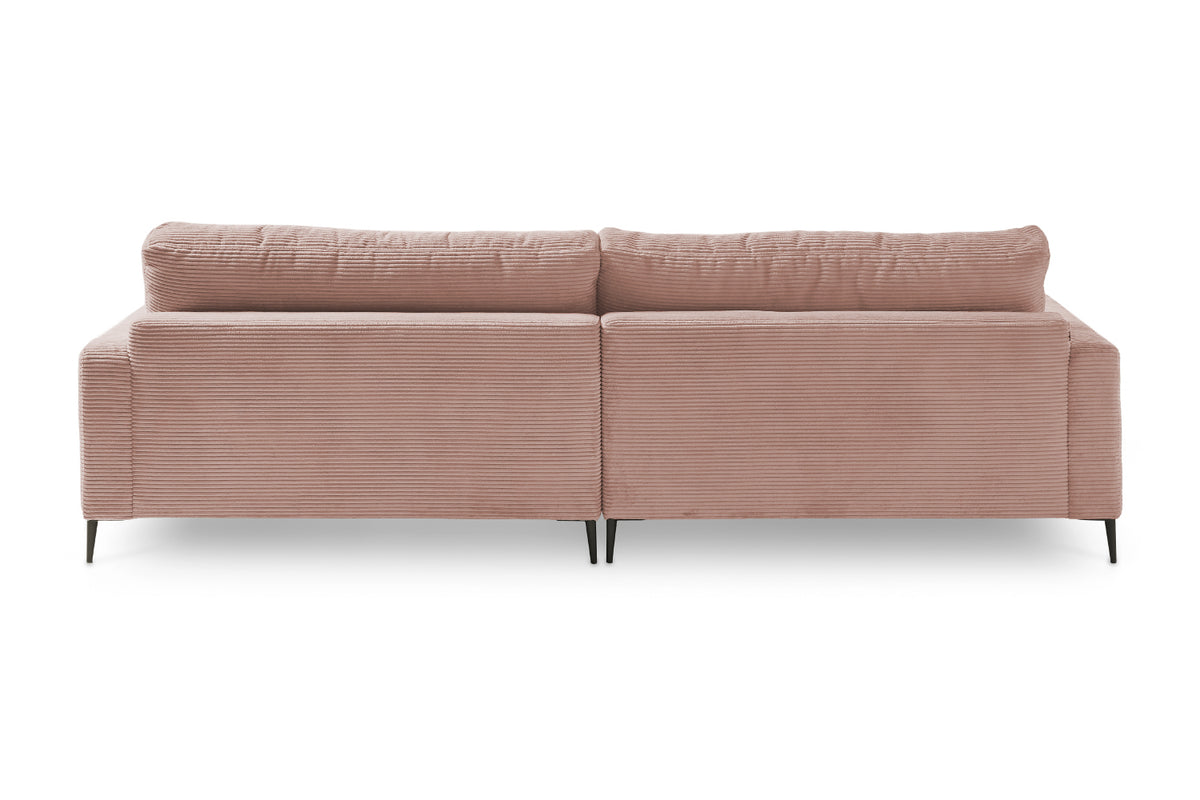 KAWOLA Ecksofa CARA Sofa Cord rosa