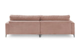 KAWOLA Ecksofa CARA Sofa Cord rosa