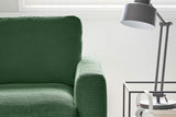 KAWOLA Ecksofa CARA Sofa Cord smaragd