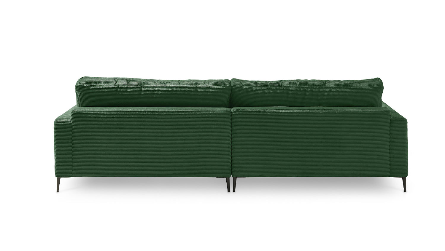 KAWOLA Ecksofa CARA Sofa Cord smaragd