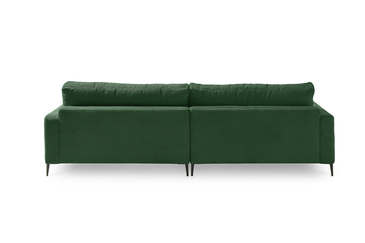 KAWOLA Ecksofa CARA Sofa Cord smaragd