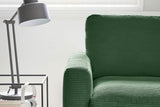 KAWOLA Ecksofa CARA Sofa Cord smaragd