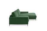 KAWOLA Ecksofa CARA Sofa Cord smaragd
