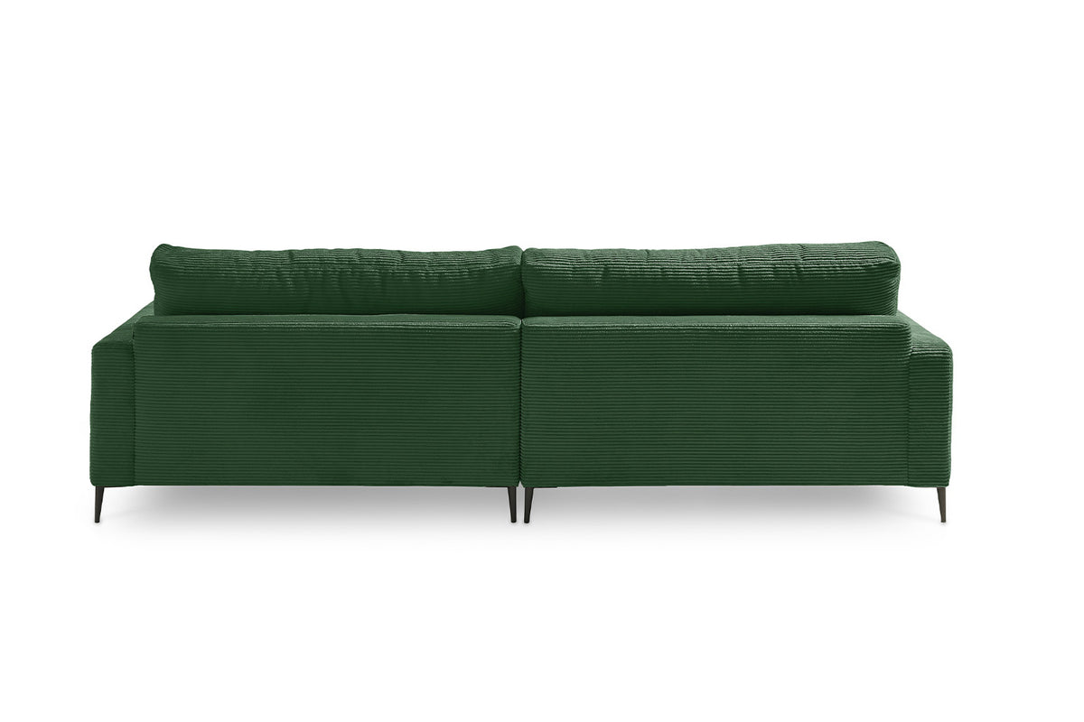 KAWOLA Ecksofa CARA Sofa Cord smaragd