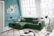 KAWOLA Ecksofa CARA Sofa Cord smaragd, Links