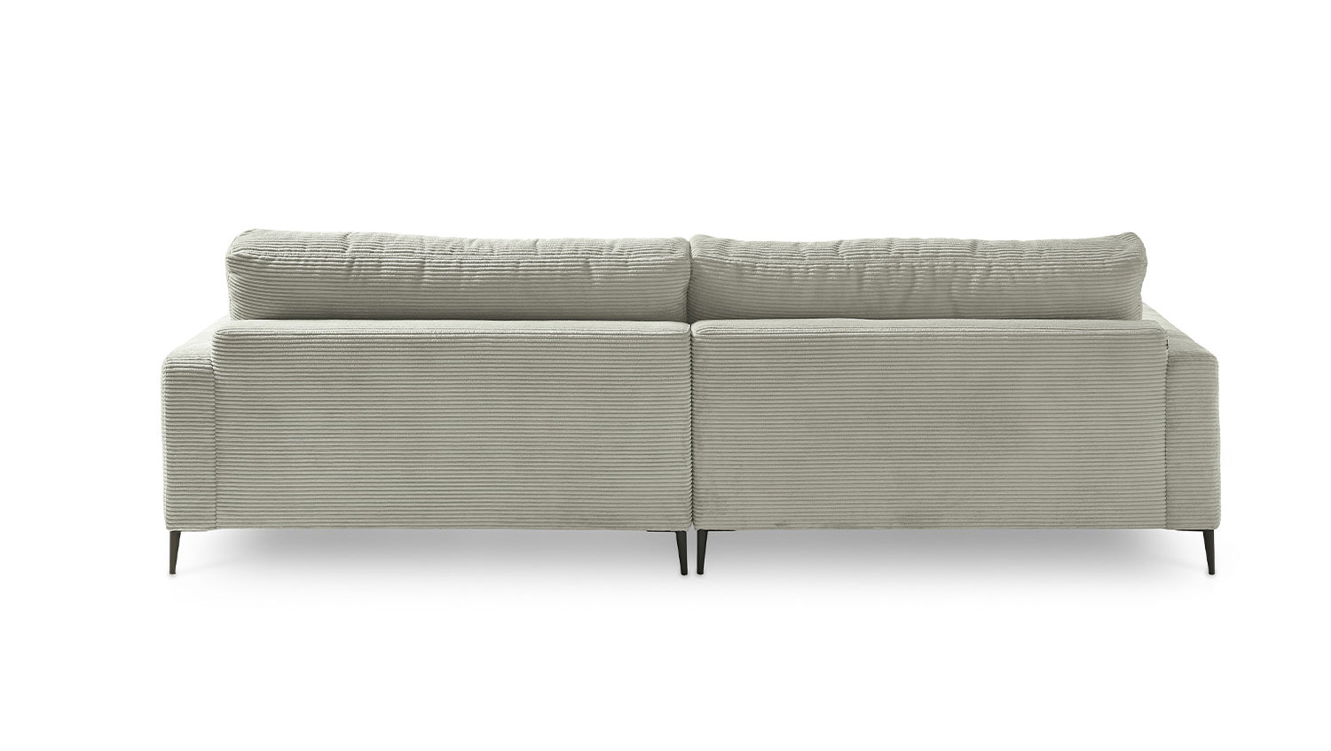 KAWOLA Ecksofa CARA Sofa Cord steingrau