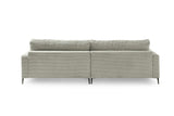 KAWOLA Ecksofa CARA Sofa Cord steingrau