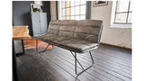 KAWOLA Esszimmer-Bank VINCE Esstisch-Bank Microfaser grau