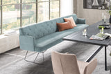 KAWOLA Esszimmerbank CHARME Cord hellblau, 4-Sitzer