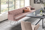 KAWOLA Esszimmerbank CHARME Cord rosa, 3.5-Sitzer
