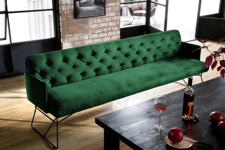 KAWOLA Esszimmerbank CHARME Velvet smaragd, 3.5-Sitzer