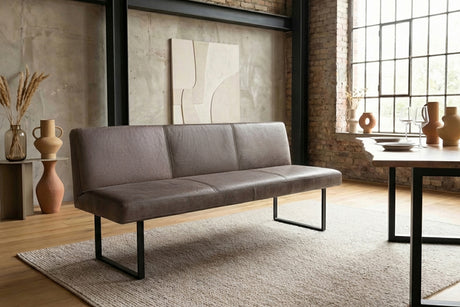 KAWOLA Esszimmerbank ELEEN Leder dunkelbraun, 3-Sitzer, 243 x 69