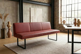 KAWOLA Esszimmerbank ELEEN Leder rot, 2-Sitzer, 183 x 69