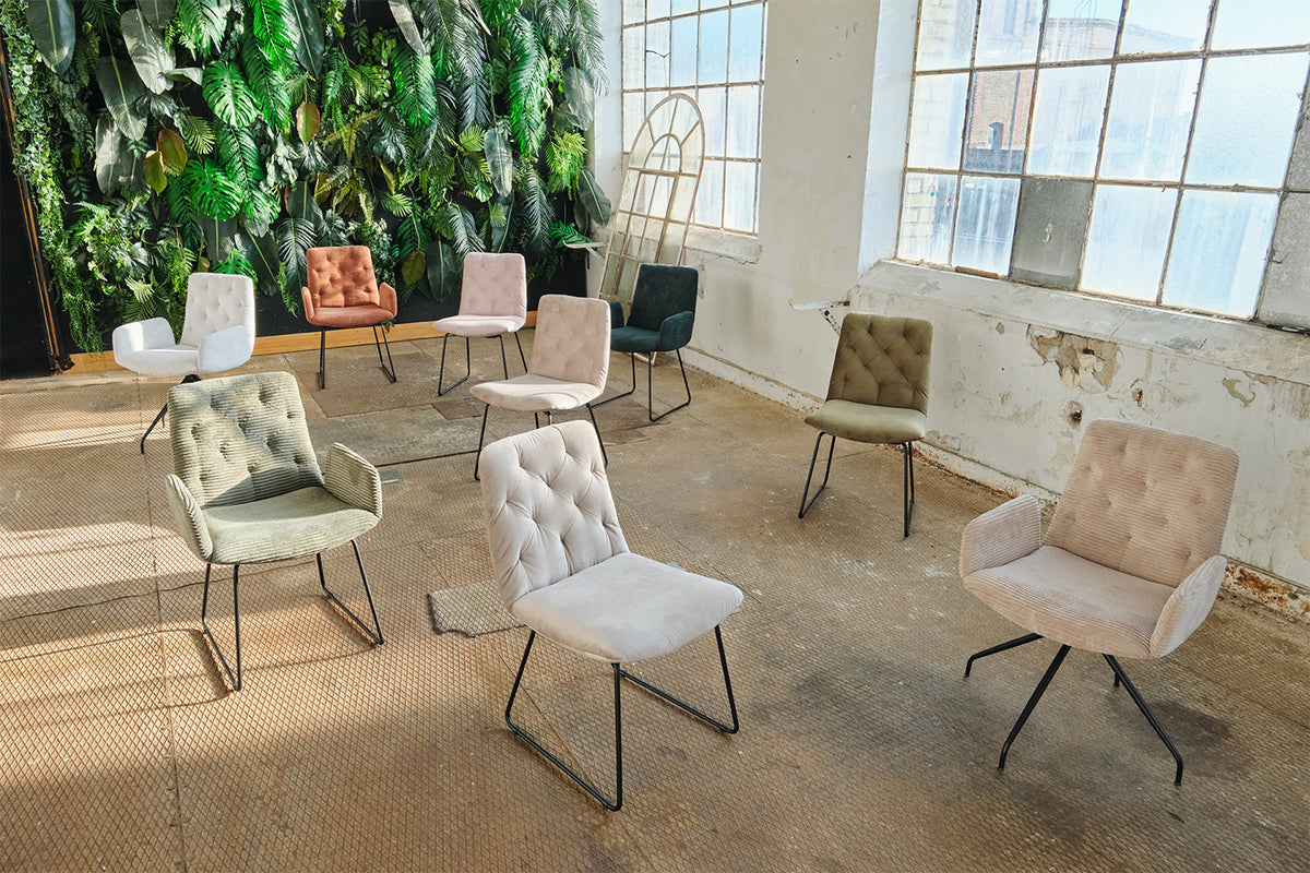 KAWOLA Esszimmerstuhl NEW CHARME Velvet roségrau