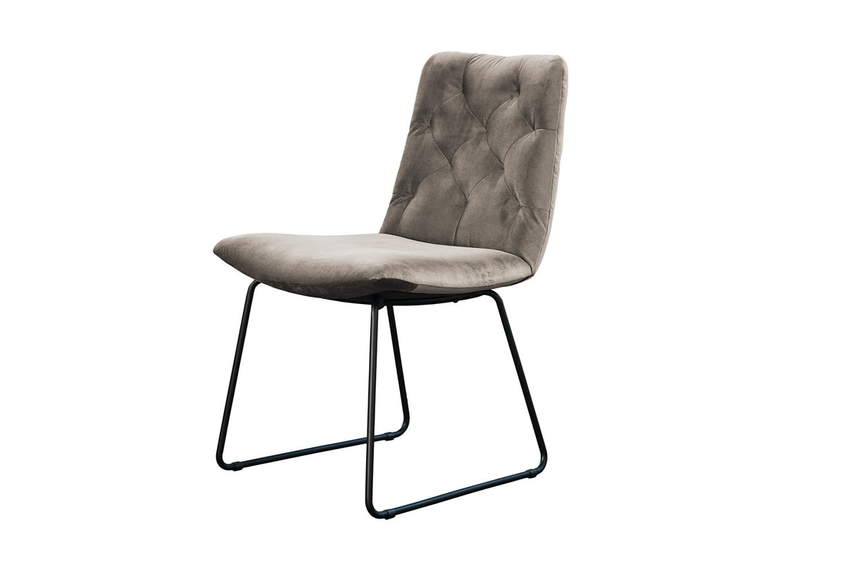 KAWOLA Esszimmerstuhl NEW CHARME Velvet sand