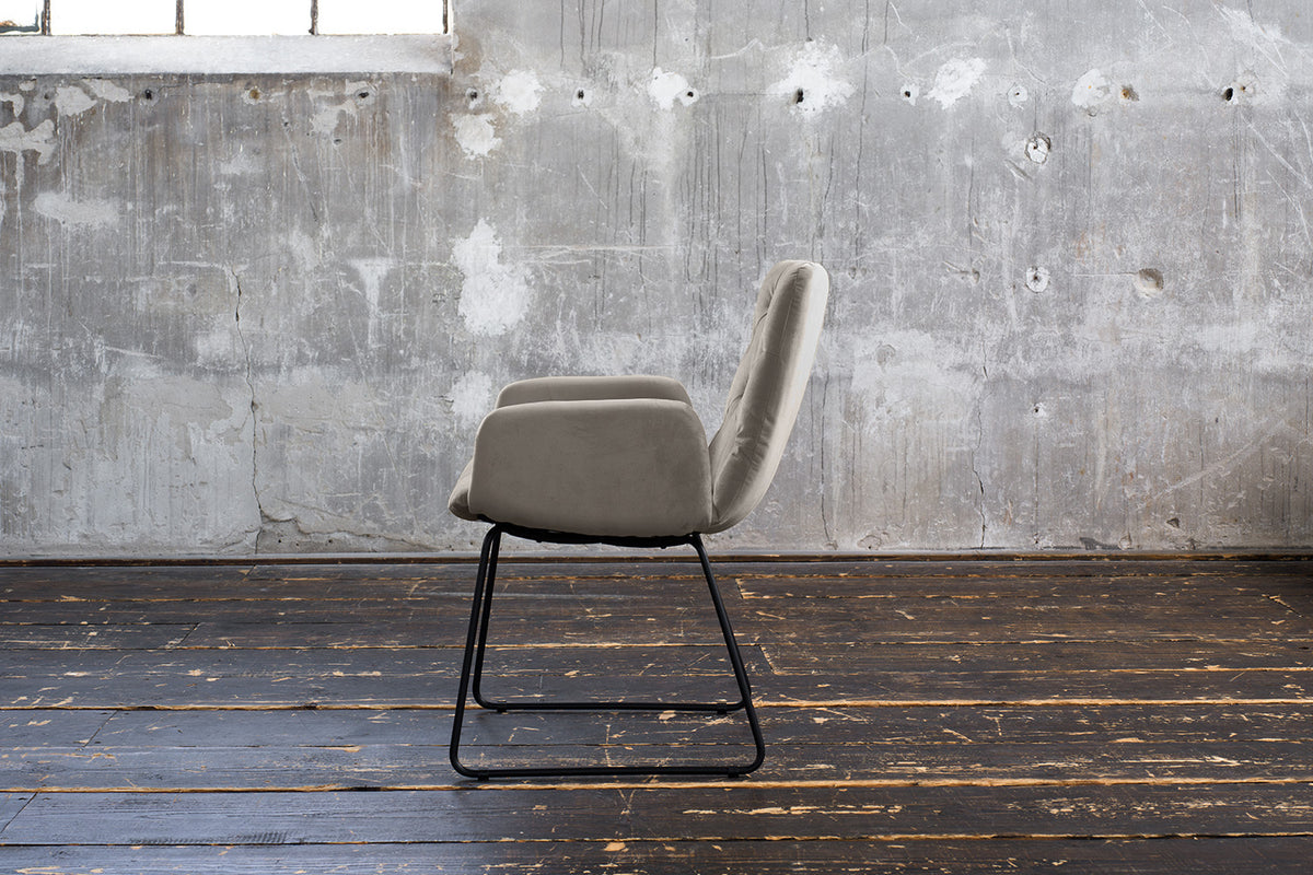 KAWOLA Esszimmerstuhl NEW CHARME Velvet sand